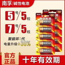 Nanfu No. 7 alkaline dry battery No. 5 toy AAA wireless mouse and keyboard toys 5 sections wholesale 1 5v air conditioning TV car remote control mouse razor Wall Clock AA