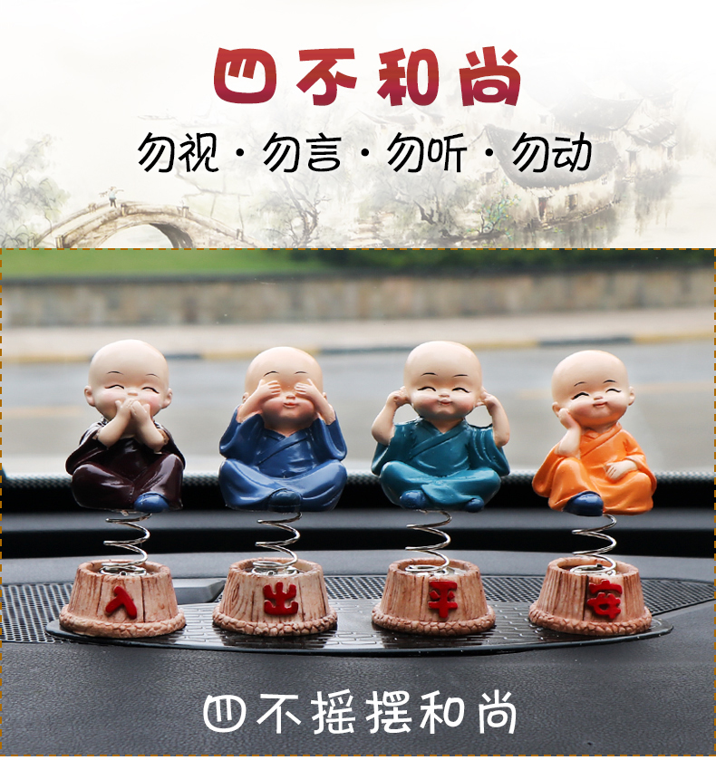 Đồ trang trí xe nhỏ tu sĩ xe cung cấp sáng tạo dễ thương nữ đồ trang sức xe trang trí cá tính cao cấp đồ trang trí nam trang trí nội thất xe hơi