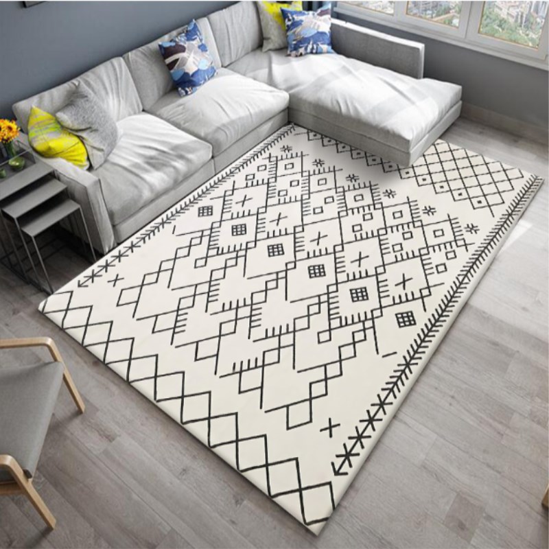 Net red carpet phòng khách phòng ngủ cạnh giường ngủ thảm nghiên cứu foyer tầng mat Bắc Âu thảm hình học đơn giản rửa tùy chỉnh thảm nỉ