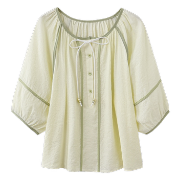 ເສື້ອຢືດ chiffon ຝຣັ່ງເຄິ່ງ cardigan ຂອງແມ່ຍິງ