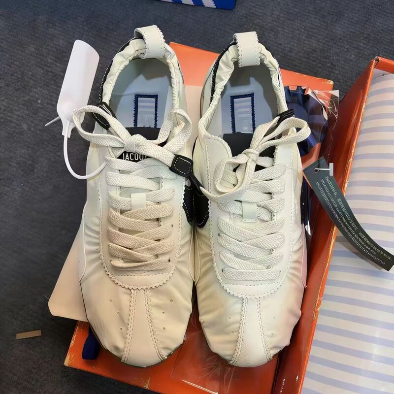 Retro Round-Toe Lace-Up Oxford Cloth Trainers Jacquemus Unisex Sports Versatile Casual Shoes Retro Round-Toe Lace-Up Oxford Cloth Trainers Jacquemus Unisex Sports Versatile Casual Shoes