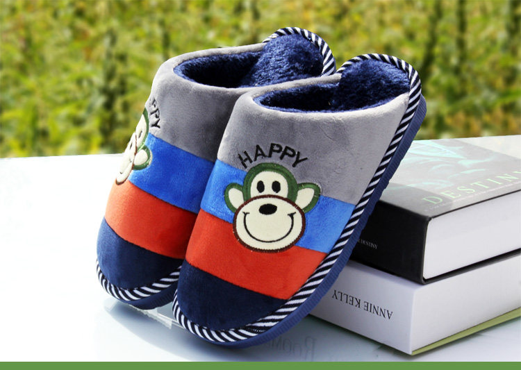 Pantoufles enfants en suède pour hiver - semelle caoutchouc - Ref 1024418 Image 23