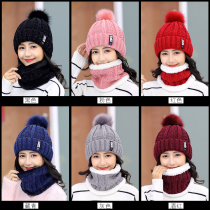 Hat womens winter Korean version of the tide wild plus velvet warm autumn and winter cycling women sweet and cute knitted wool hat