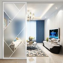 Living room art glass screen partition wall modern simple home wash table to block double-sided light transmission entrance
