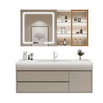 Kabei cream style modern minimalist bathroom cabinet combination bathroom skin-feel integrated basin wash basin cabinet wash basin cabinet