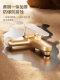 Cabei Fine Copper Cream-Style White Bathtub Faucet with Large Flow Showerhead and Hot-Cold Mixing Valve Nozzle