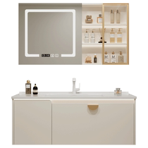 Kabei cream style bathroom cabinet combination modern minimalist bathroom ceramic integrated basin wash basin hanging cabinet