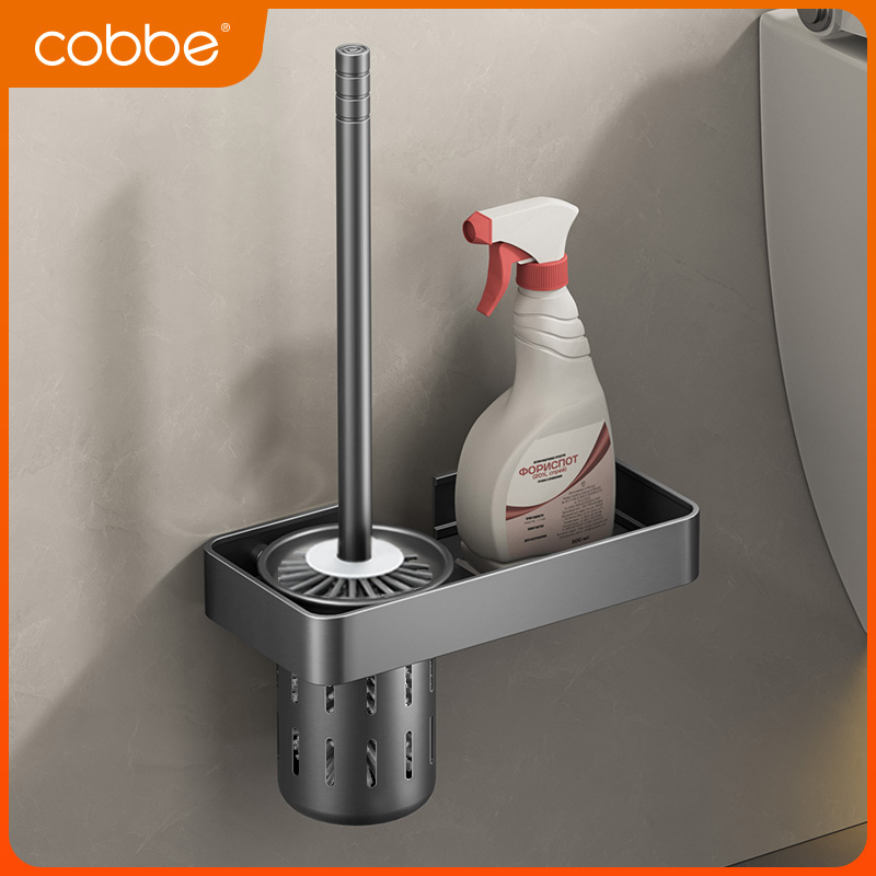 Kabe gun grey toilet brush wall-mounted free-to-punch home washing toilet brush set toilet soft hair cleaning brush-Taobao