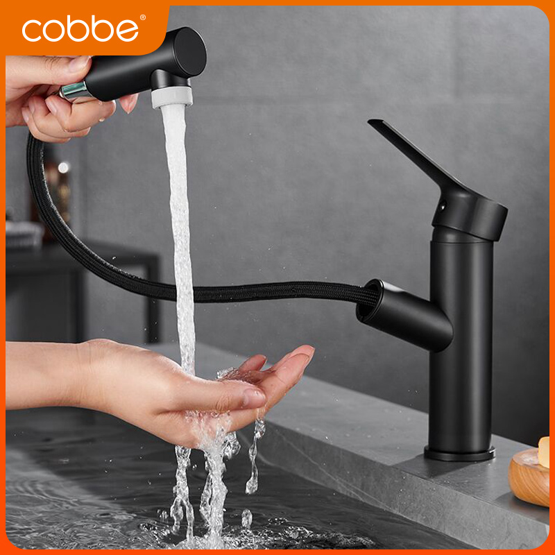 Kabe surface basin tap toilet hot and cold stainless steel washbasin tap pull-out bathroom wash-wash table-Taobao