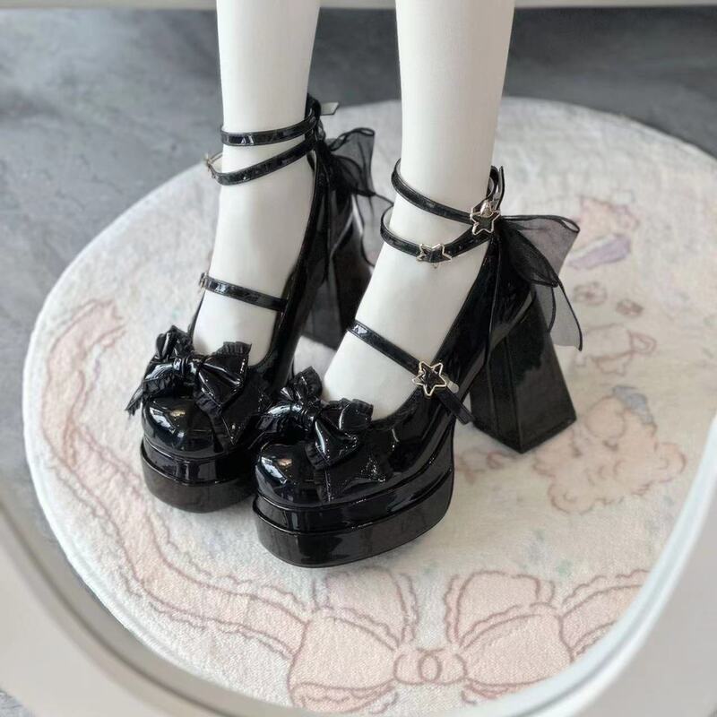 2025 New Milk Party 4.0 Lolita Round-Toe Lolita Shoes Cute Sweet Leather Shoes High Heels