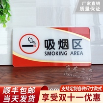 Smoking area house sign No smoking sign Acrylic house sign sign sign Do not smoke sign sign Smoking area sign sign sticker Creative warning sign sign sign door sticker