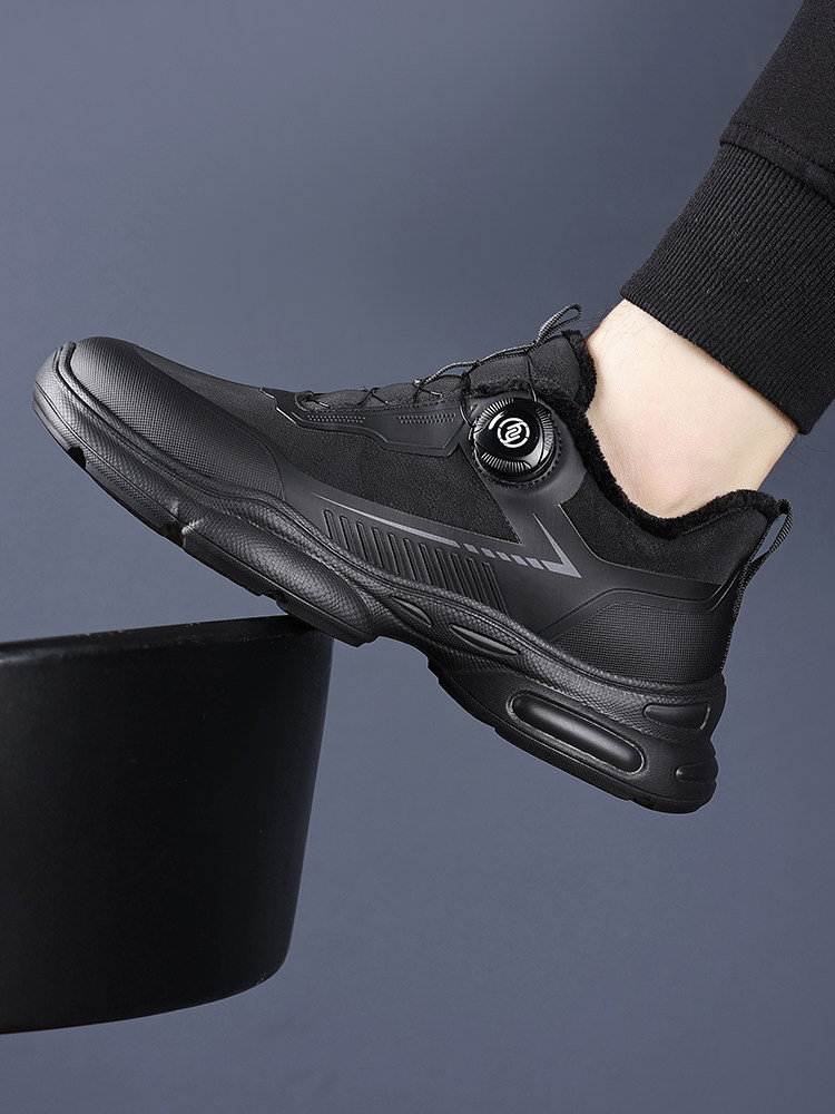 Men's Shoes 2025 New Model Durian Sole Tire Trend Casual Black Warrior Casual Sports Fashion Warm Thickened Cotton Shoes