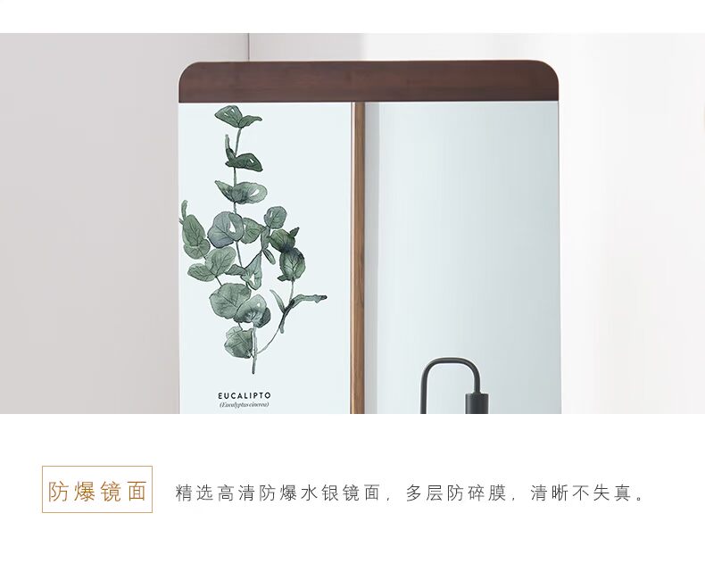 Gương gỗ Bắc Âu gương phòng ngủ sàn toàn thân gương nhà đơn giản không khung nổ công chúa lưới màu đỏ phù hợp gương - Gương gương treo tường trang trí