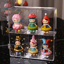 popmart bubble mart display box transparent jasmine acrylic doll display stand hand-made blind box storage box