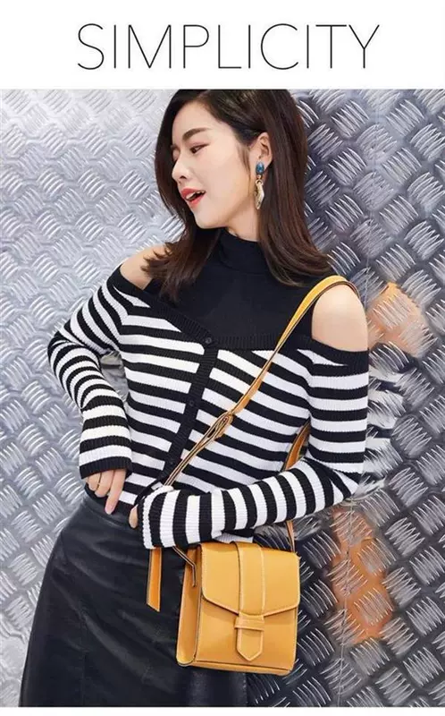 Túi đeo vai nhỏ rộng vai 2019 xuân hè đơn giản điện thoại di động dễ thương đeo vai nữ đeo chéo thể thao - Túi vai đơn balo da