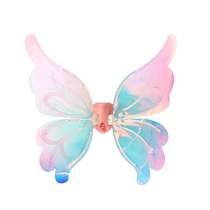 发光电动蝴蝶翅膀儿童玩具仙女天使背饰会动的精灵羽翼小女孩礼物