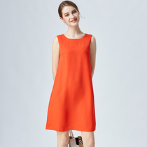 Sleeveless chiffon base dress female summer 2021 new belly cover belly age loose slim straight tube vest skirt