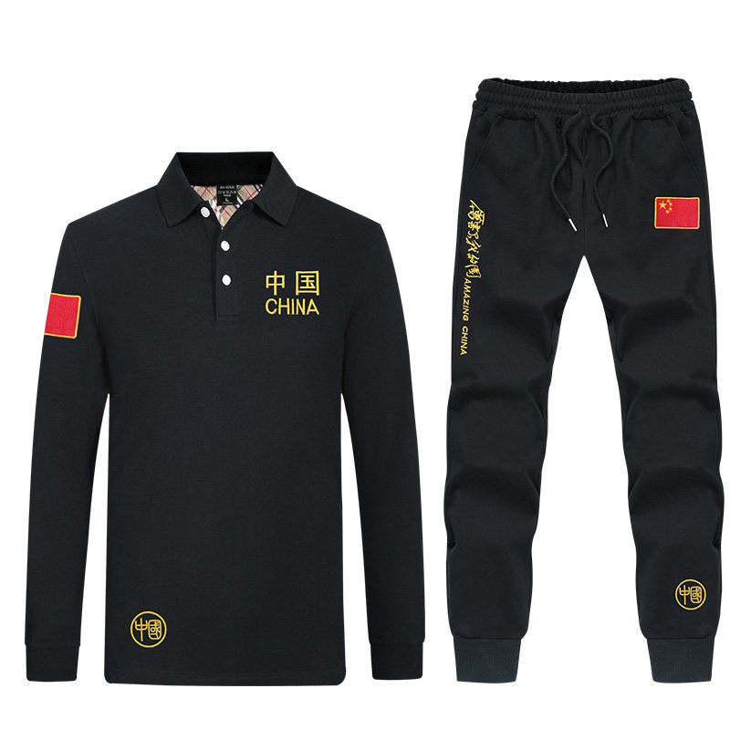 Outdoor military fan clothes Special forces T-shirt men's long-sleeved wear-resistant combat training suit Camouflage military suit male lapel POLO
