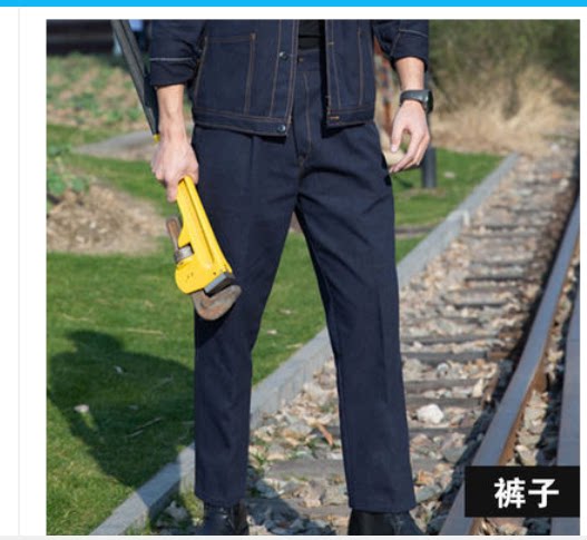 2017 spring loose casual pants men's straight overalls construction site workers fat people wear 30-40-50 years old