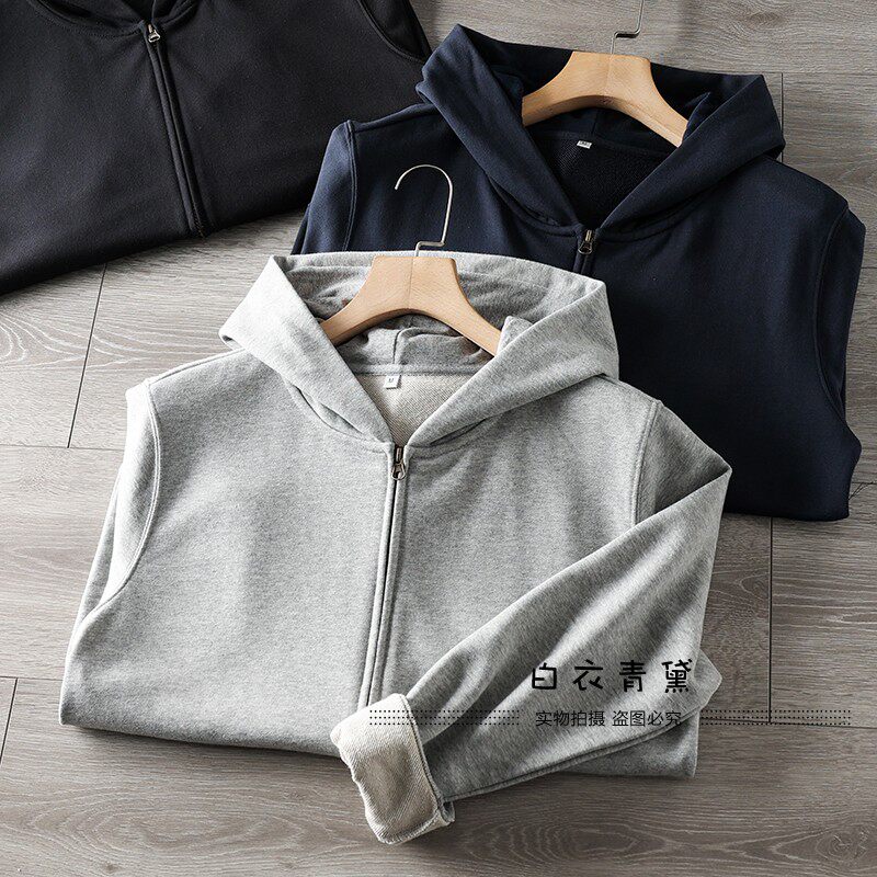 Демисезонная ткань, кардиган с капюшоном, толстовка White Indigo 