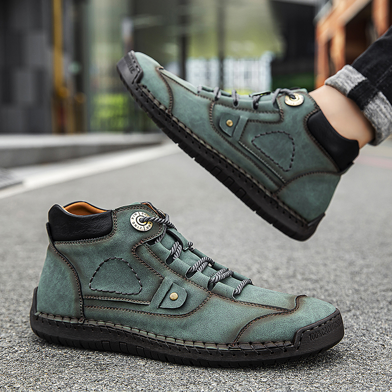 Four Seasons Leisure Locomotive Riding Men's Shoes Waterproof Anti-Slip Breathable Shoes Comfort Fashion 100 Hitch Fashion Shoes Outdoor Shoes