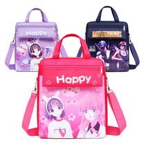 Handbags for primary and secondary school students make up schoolbags for men and women canvas backpack homework art bags childrens tuition bag tide