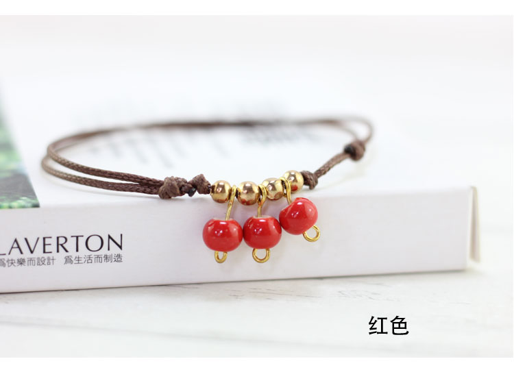 Vòng chân nữ phiên bản Hàn Quốc của học sinh đơn giản Sen cá tính vòng chân gốm năm nay cổ điển dây đỏ chuông chuông hoang dã lắc chân nữ bạc ta