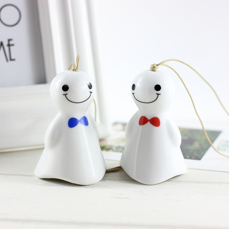 Sunny Day Doll Ceramic Lovers Windbell Valentine's Day Birthday Graduation Creative Gift Bedroom Bell Car Pendant