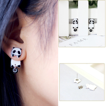  Korean simple creative cartoon forest earrings female personality cool three-dimensional earrings heat shrinkable earrings student jewelry