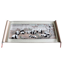 City Hall Suspension of Shu Jinsang Silk Scrolls Hanging Paintings Yunjin China Wind National Treasure Panda Foreign Gifts