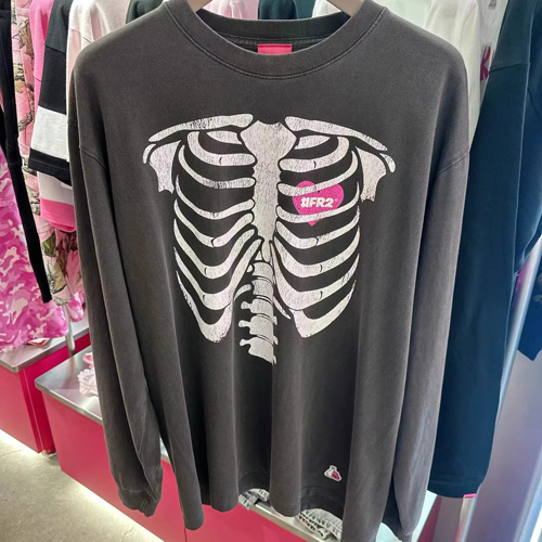 # Fr2 Meiume Bone Garment Dye Long-Sleeve T-Shirt Unisex Long-Sleeve T-Shirt