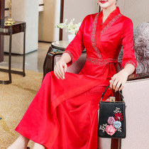 Slim cheongsam improved version dress retro Hanfu young ladies temperament Chinese style womens Chinese dress