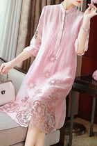 Improved Cheongsam Dress Summer Vintage Embroidery 2021 New Chinese Style Tea Clothing Loose National Style Chinese Style