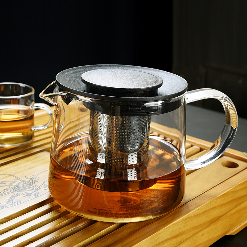 Old &, transparent glass tea set suit household kung fu tea cups, Japanese contracted tray teapot tea tray