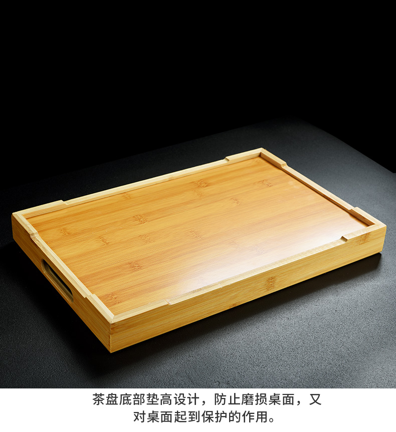 Old &, portable saucer plate of Japanese simple rectangular bamboo tea tray tea cups to receive dish of tea sets tea tray