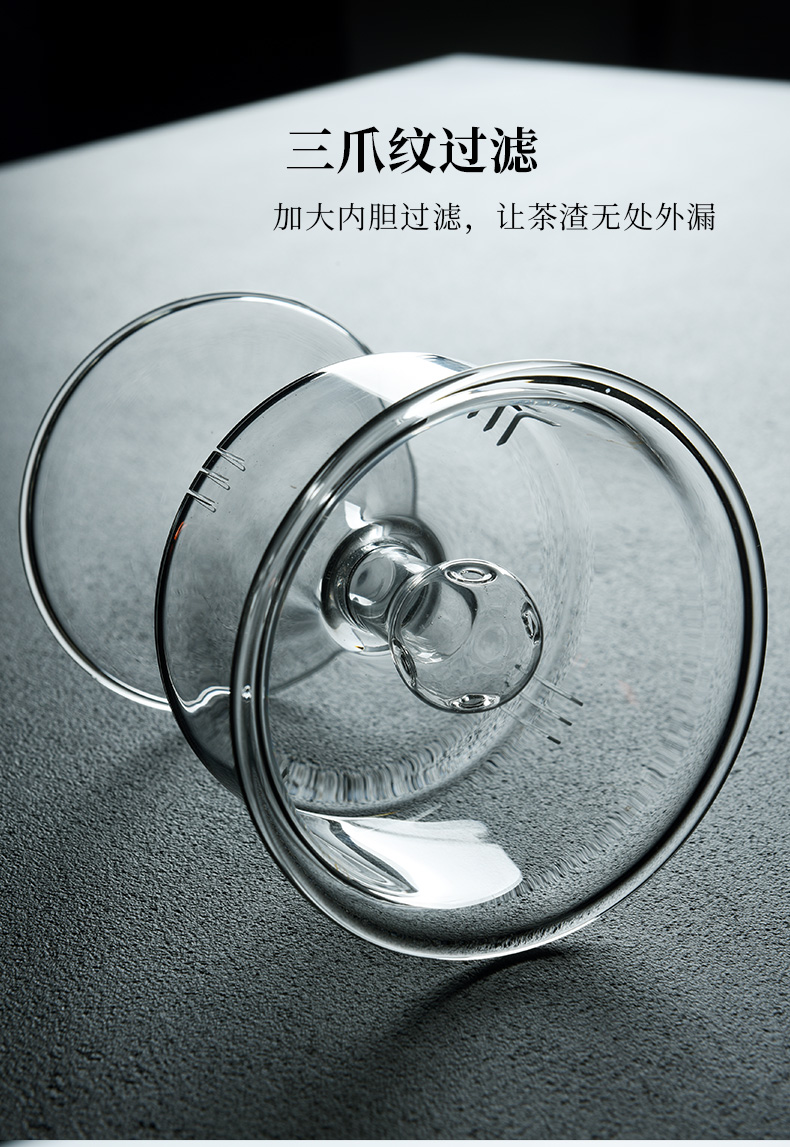 Old &, thickening refractory glass tea set suits for large kettle electric TaoLu steaming tea boiling tea, tea tray