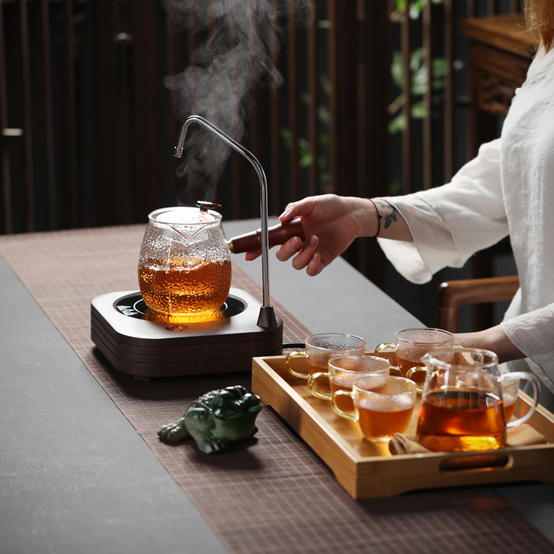 Old &, automatic hydropower TaoLu home cooked tea stove hammer side put the pot of tea, kungfu tea set