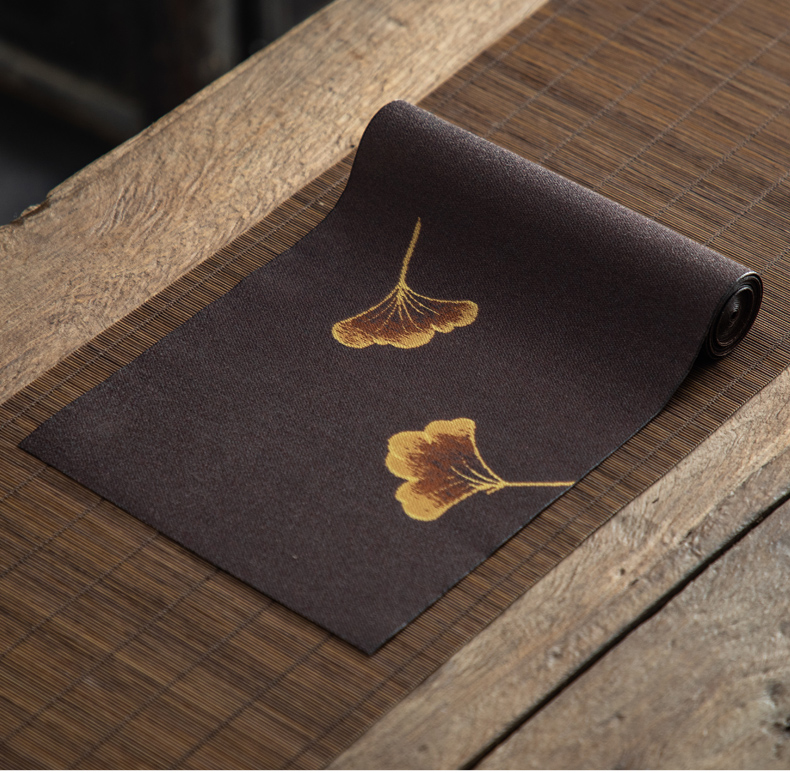 Old &, waterproof fabric tea table mat flag Japanese tea cloth mat zen tea tray MATS tea accessories