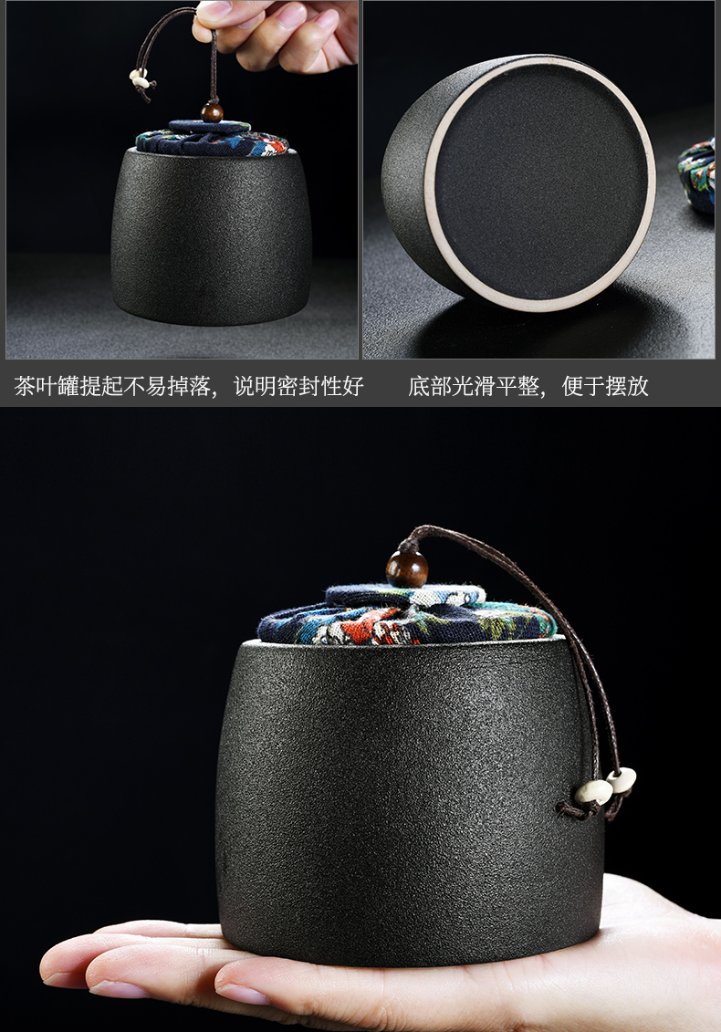 Old &, coarse pottery kung fu tea set of black suit household contracted real MuZhu tea tray lid restoring ancient ways bowl of tea cups