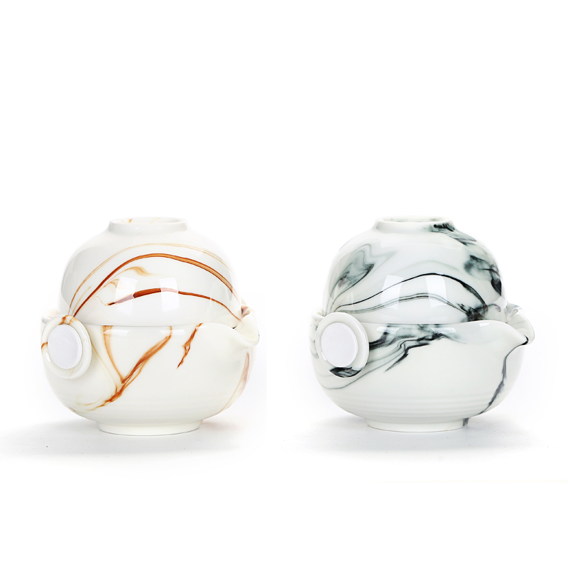 & old green jade porcelain a pot of a crack cup portable travel tea set office ink up ceramic cups