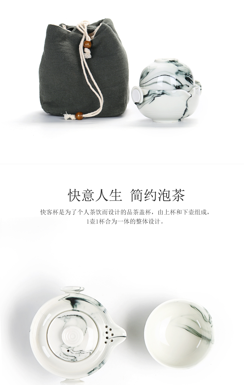 & old green jade porcelain a pot of a crack cup portable travel tea set office ink up ceramic cups