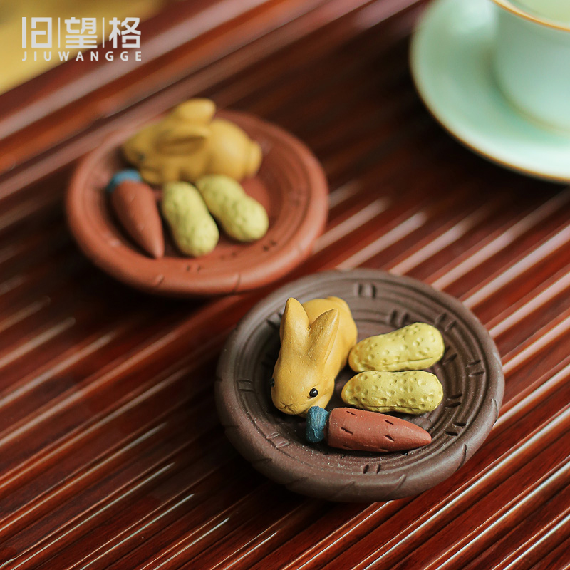 Old &, yixing clay zhu, purple sand tea pet rabbit express cartoon of pet small tea tea tea accessories play furnishing articles