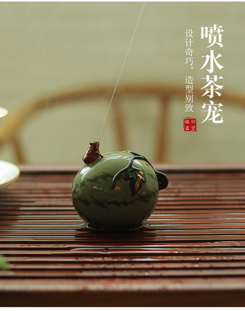 Old &, violet arenaceous water gourd watermelon frog can raise pet manual small place tea tray tea accessories tea play