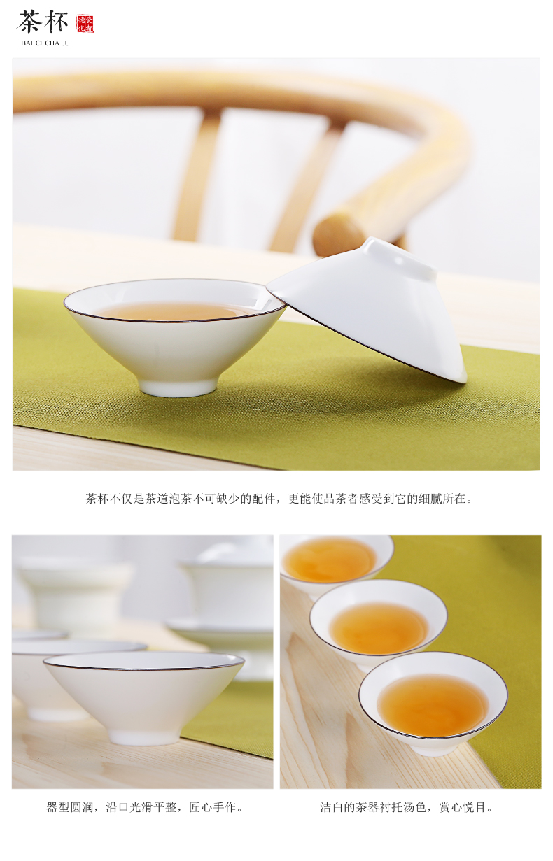 Old & hand - made ceramic kung fu tea set celadon tureen gift boxes home office of a complete set of tea cups