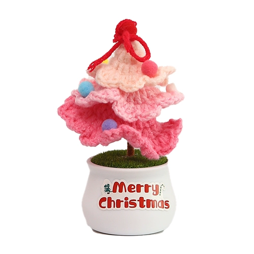 Маленький трикотажный рождественский креативный декор для домашнего использования ручной работы, коллекция 2023