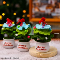 Один из готовых шерстяных крючков ручной работы и рождественских елок (зеленый) -хритные английские наклейки