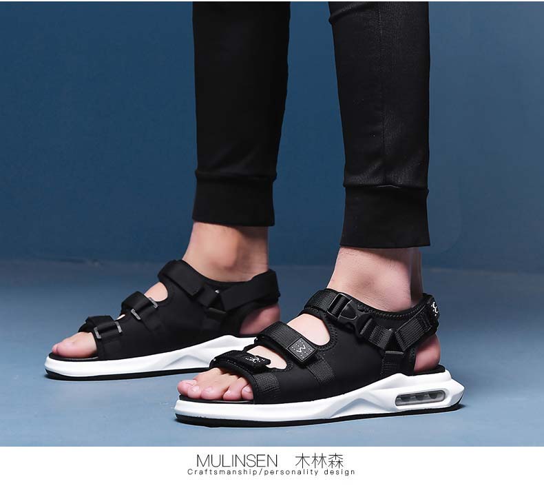 Dép Mulinsen 2019 mới Việt Nam mang cá tính thời trang giản dị giới trẻ phiên bản Hàn Quốc của xu hướng giày đi biển nam - Sandal shop giày nam
