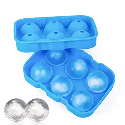 White ice cube mold Silicone ice grid Large ball ice maker Jelly ice particles Whiskey ice hockey transparent freezer