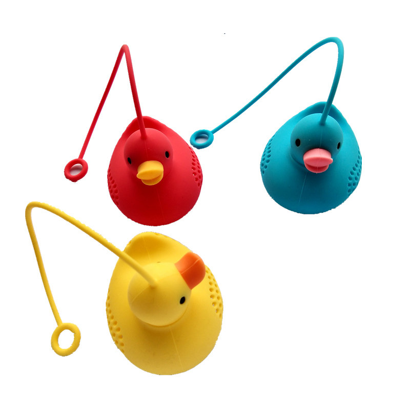 Creative Filter Tea Ware Animal Tea Leak Silicone Gel Small Duck Tea Maker Small Yellow Duck Tea Leaf Filter Mini Tea Sepp Tea Table