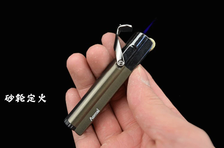 Cửa hàng sáng tạo Omai Aomai Bánh xe mài cá nhân cố định khí cháy cố định bơm thẳng vào gió và bật lửa - Bật lửa quẹt bic